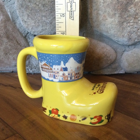 German Mulled Wine Yellow Gluh Wein Ceramic Mug - Picture 6 of 8